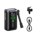 Fanttik X11 Ace tiny bike pump with digital PSI display, air hose, valve adapter and USB charging cable