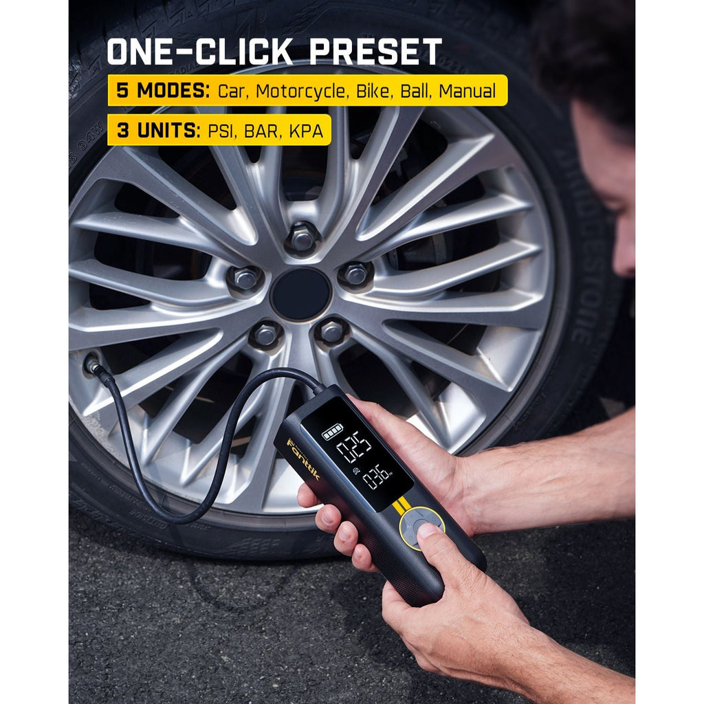 Fanttik X8 APEX™ Tire Inflator Portable Air Compressor, 2X Faster Inflation, 150PSI Cordless Tire Inflator with LCD Dual Screen, Suitable for MPV, Car, E-Bike, Motorcycle, For up to 26.3 Inch Tire
