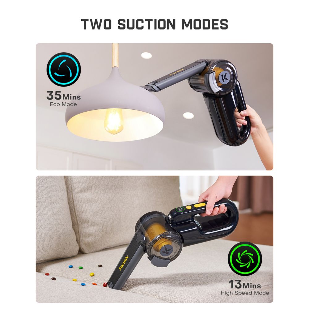 Fanttik V10 APEX cordless car vacuum with two suction modes for sofa and ceiling cleaning